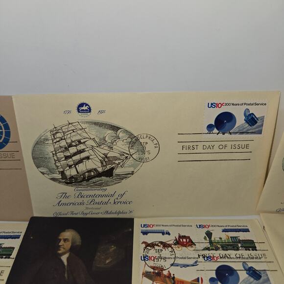 Bicentennial of America's Postal Service First Run Envelope Set of 18 Stamps - Picture 16 of 16